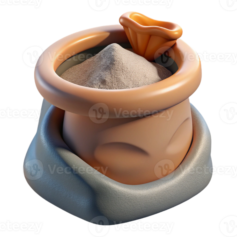 exquisite timeless Bag of concrete mix with Transparent Background png