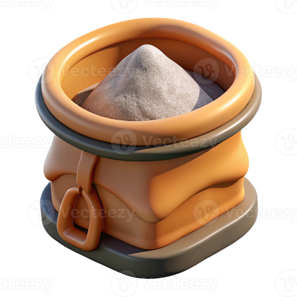 impressive traditional Bag of concrete mix with Transparent Background high resolution png