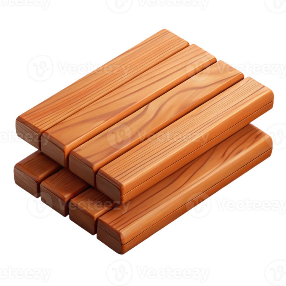 glorious tropical Bundle of wooden floor planks with Transparent Background professional png