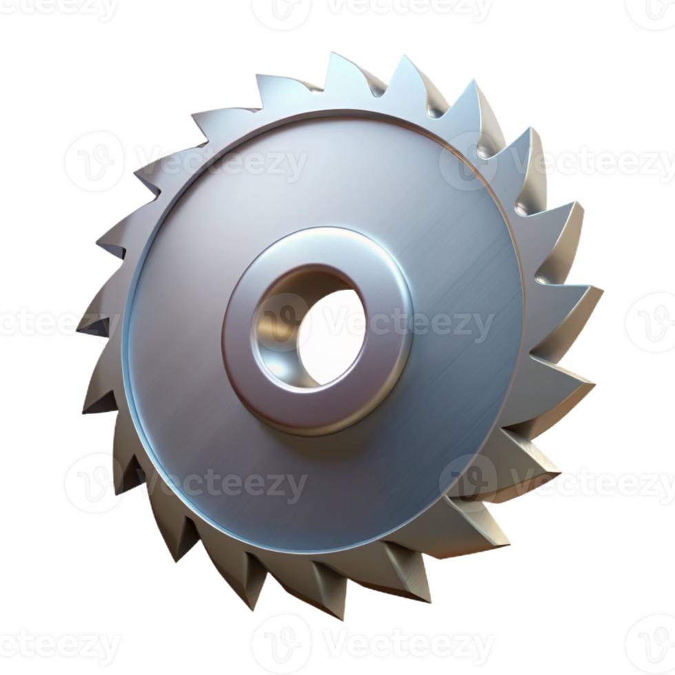 splendid reflective geometric Circular saw blade with Transparent Background sharp png