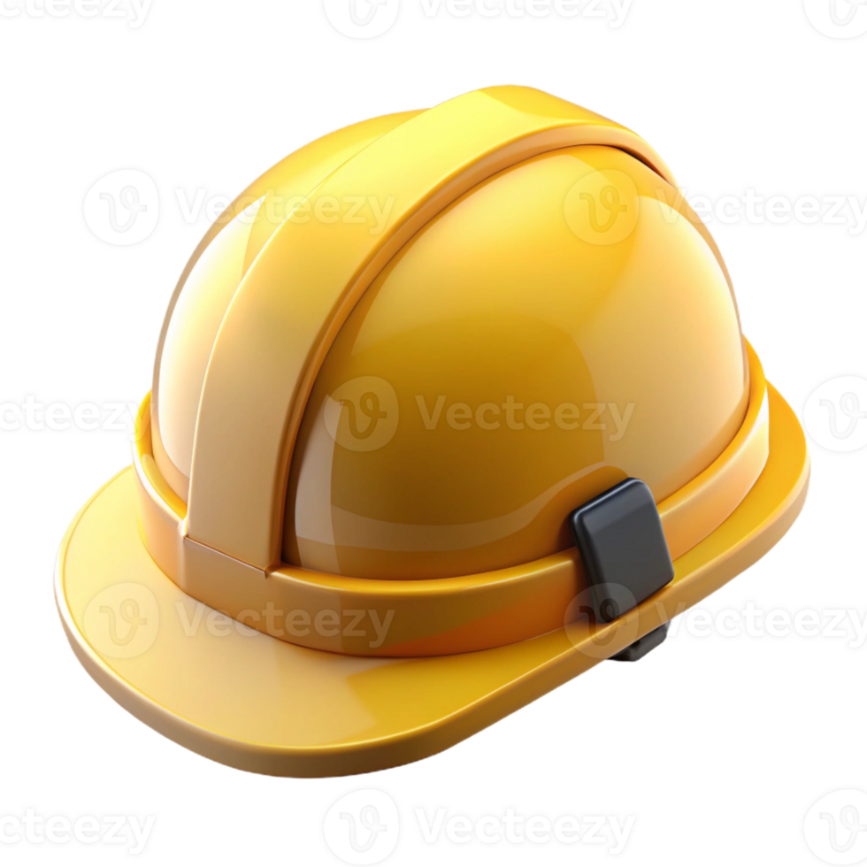 melancholic impressive Safety helmet yellow with Transparent Background artisan png