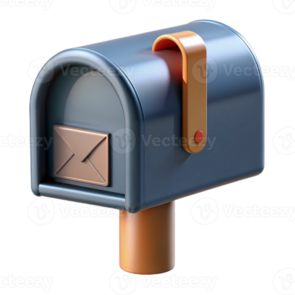 elegant acclaimed Mailbox metal with Transparent Background png