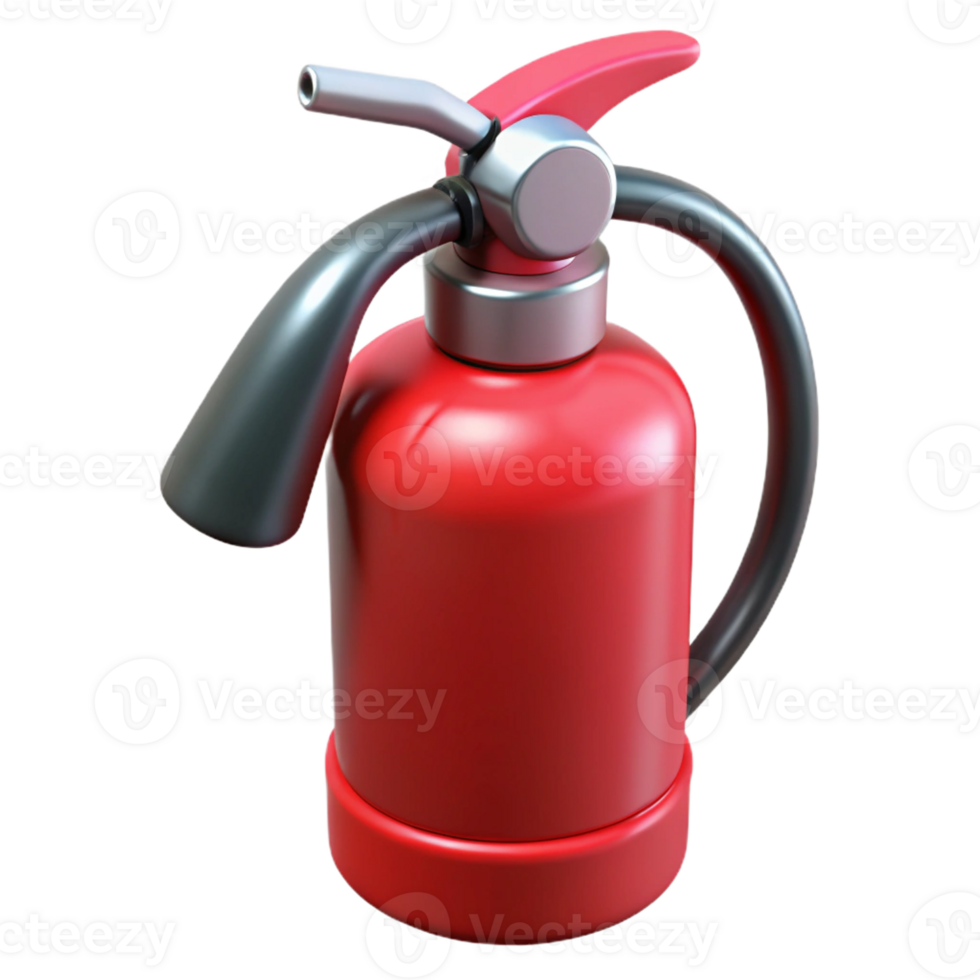 magnificent retro Fire extinguisher red with Transparent Background refined png