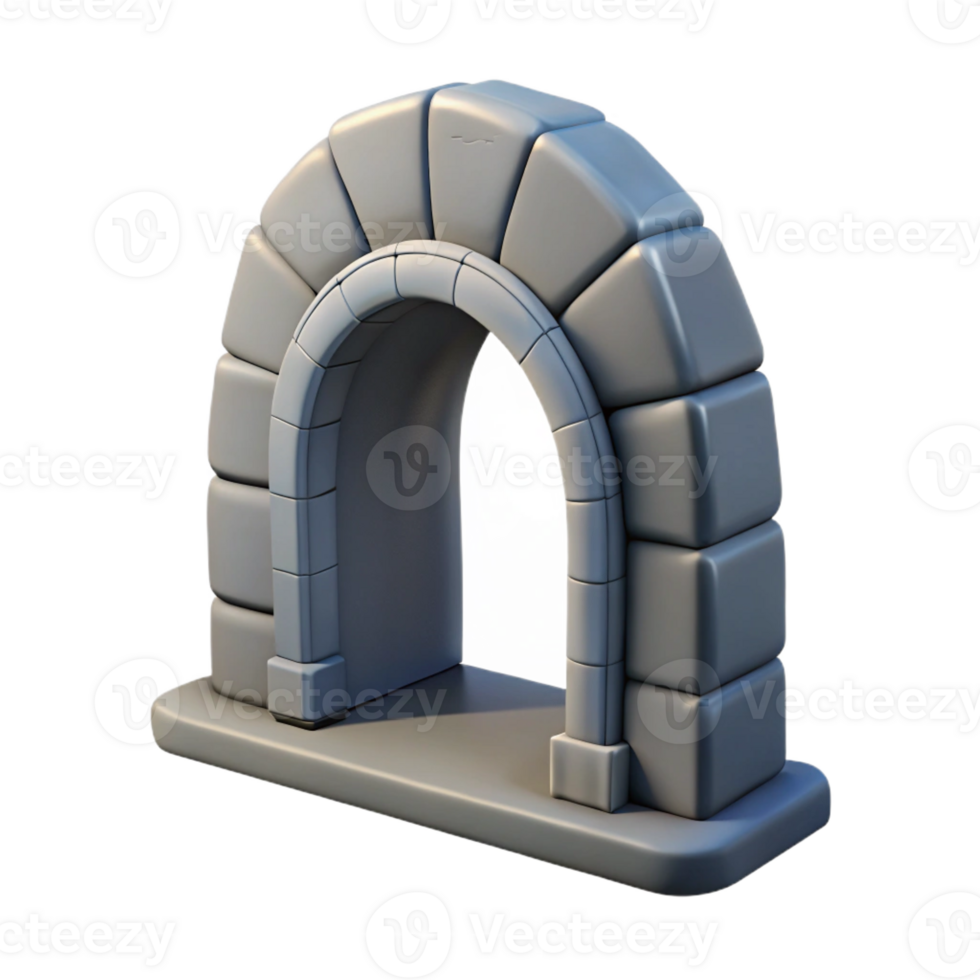 sought-after artistic Arched doorway stone frame, with Transparent Background sharp png