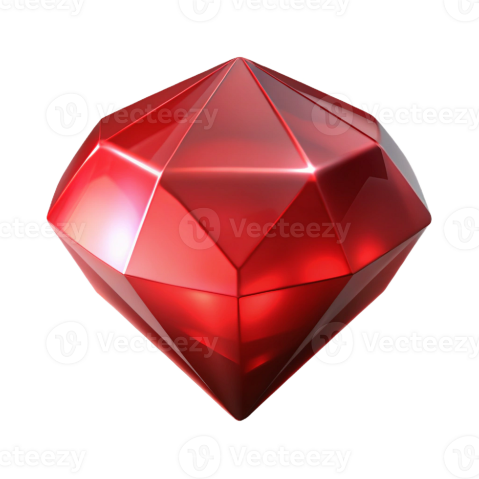 intense dramatic A single, blood-red ruby, gleaming with Transparent Background genuine png