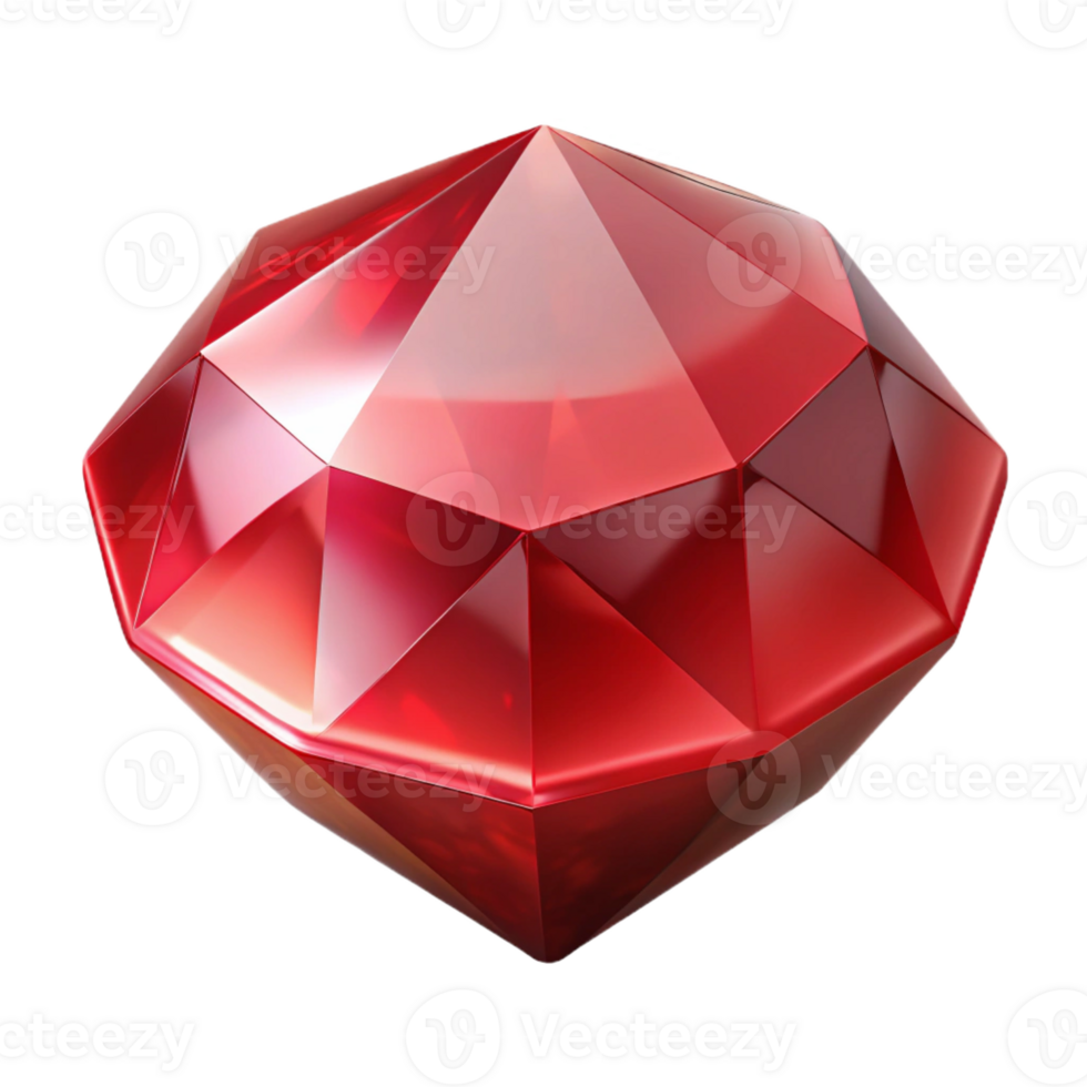 sumptuous exceptional A single, blood-red ruby, gleaming with Transparent Background png