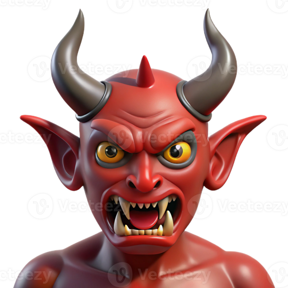 extraordinary peaceful victorian A horned demon, menacing expression, sharp claws with Transparent Background masterfully captured png