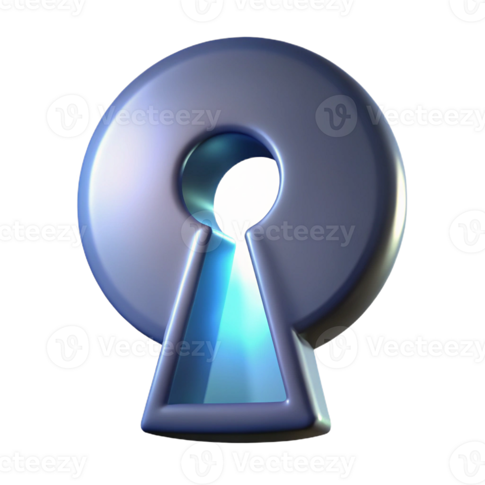 sumptuous playful vintage A single, floating keyhole with light shining through it with Transparent Background museum quality png