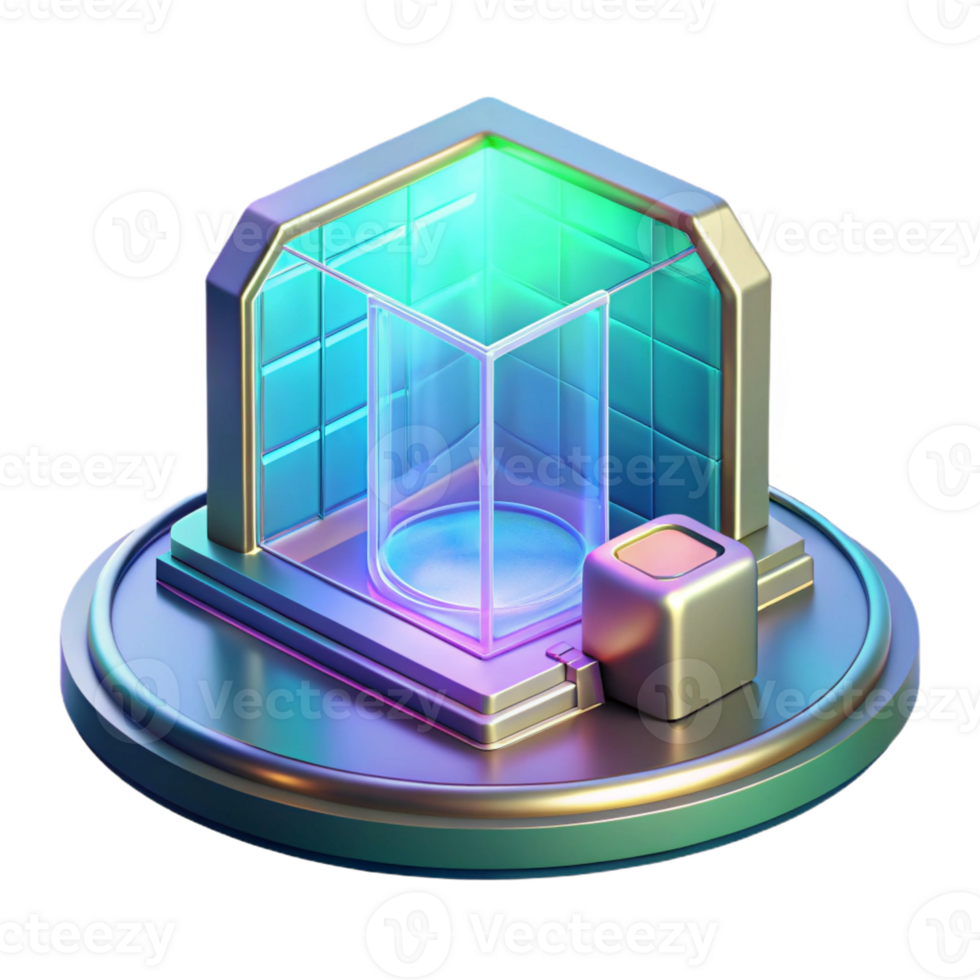 fascinating mysterious renaissance Concept art style isolated cutout of a holographic, interactive architectural display screen with Transparent Background sharp png