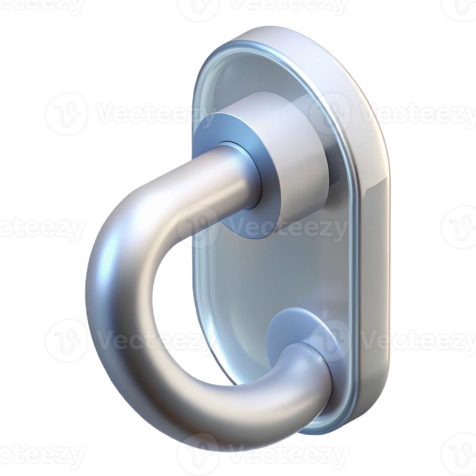 energetic breathtaking Photorealistic, hyper-specific isolated cutout of a frosted glass shower door handle with Transparent Background impeccable png
