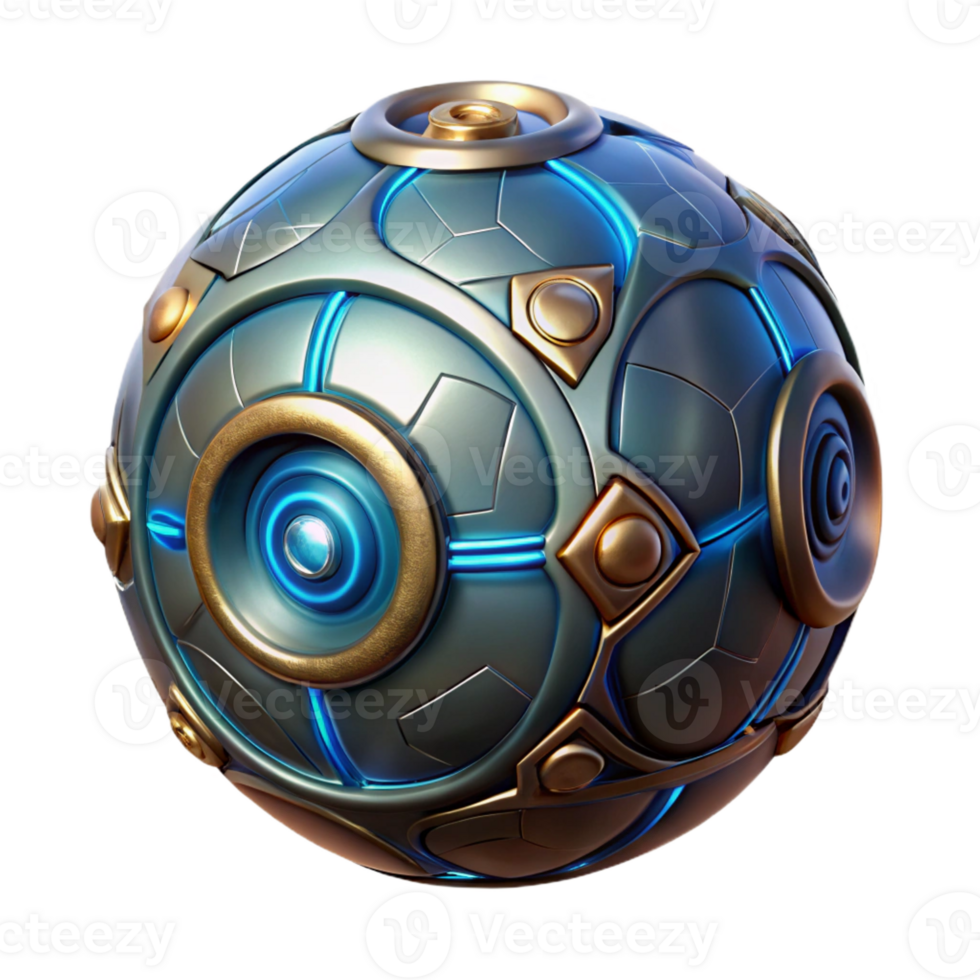 quintessential surreal Ultra-detailed photorealistic render of a levitating orb with pulsating runes, isolated cutout with Transparent Background perfect clarity png