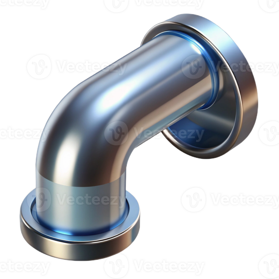 fascinating avant-garde Metal pipe industrial design, with Transparent Background flawless png