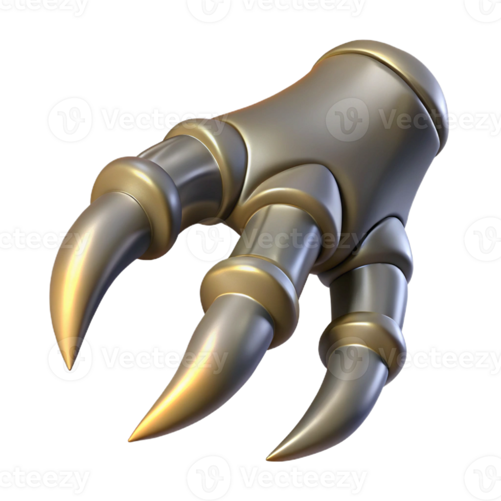 notable baroque A realistic rendering of a dragon claw, sharp talons with Transparent Background refined png