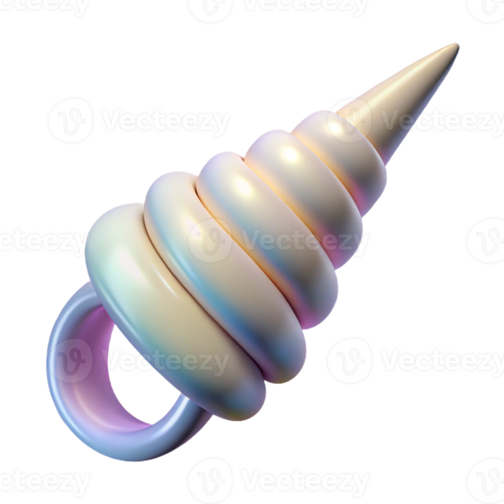 striking artistic A realistic rendering of a unicorn horn, spiraling, pristine white with Transparent Background luxury png