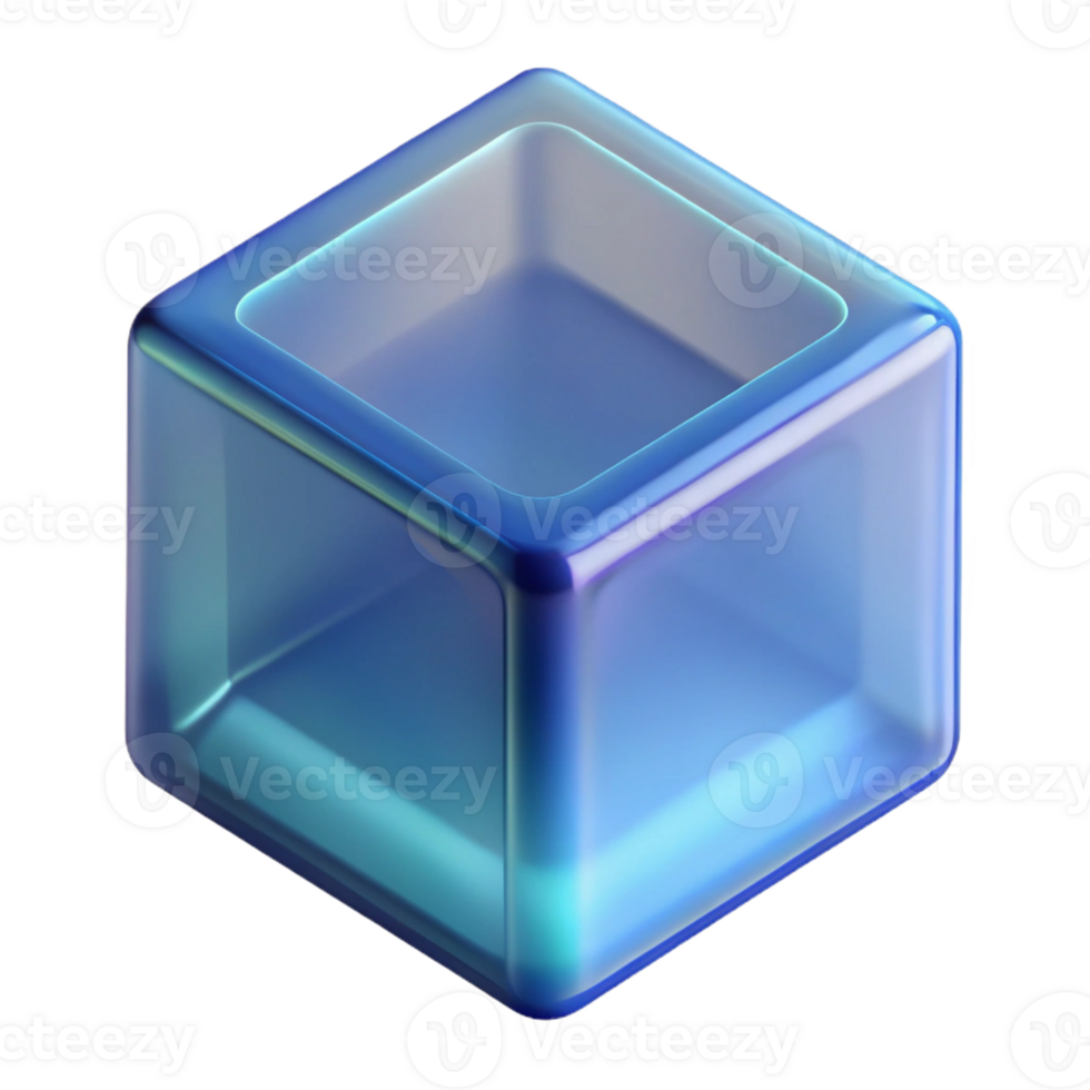 gorgeous signature Glass block translucent texture, with Transparent Background png