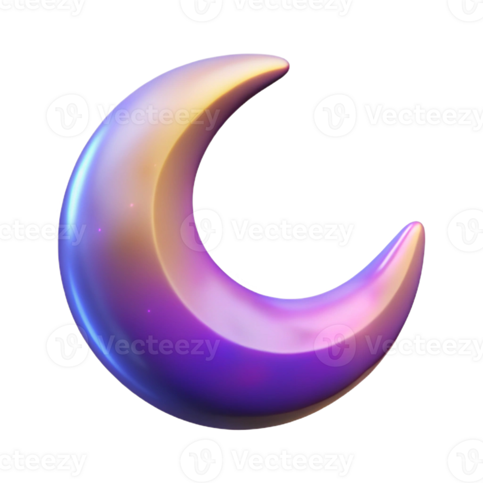 captivating unparalleled A crescent moon, celestial, abstract design with Transparent Background png