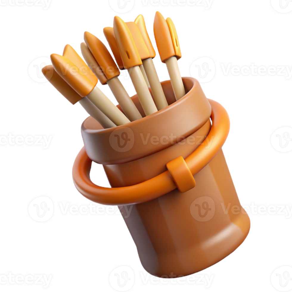 exemplary industrial A stylized illustration of a quiver full of arrows with Transparent Background perfect clarity png