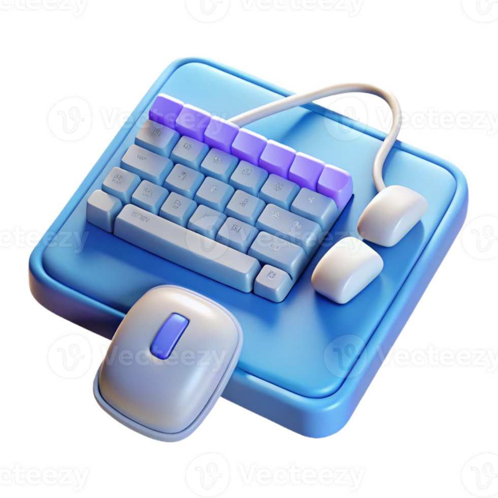 dazzling passionate classic Computer programming, keyboard and mouse with Transparent Background masterfully captured png