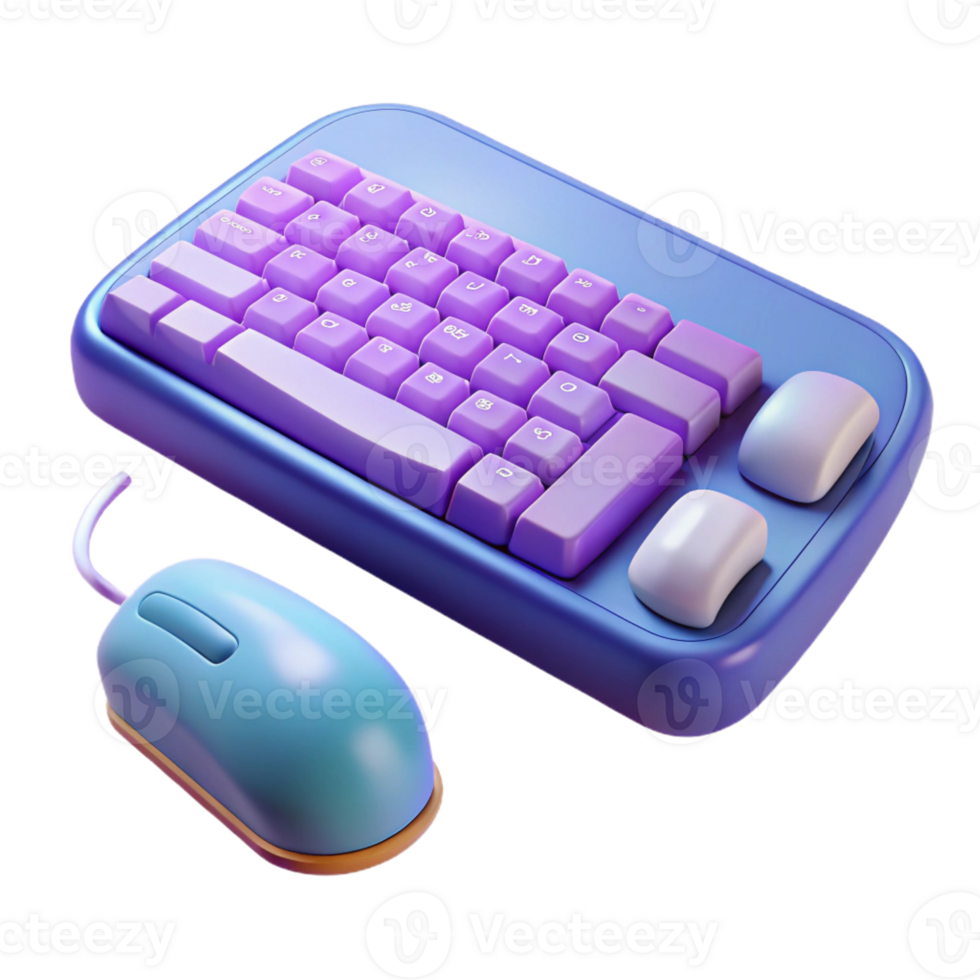 distinctive urban Computer programming, keyboard and mouse with Transparent Background expertly shot png