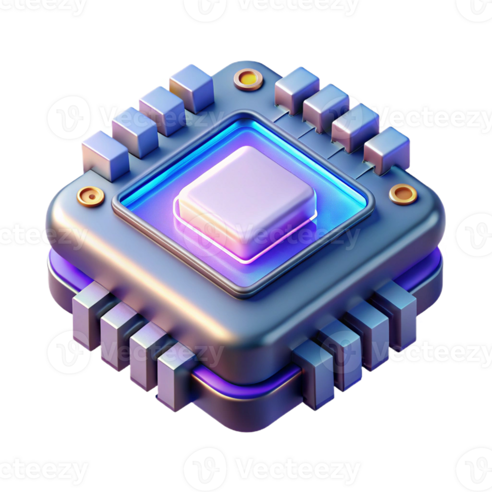 gorgeous harmonious elegant Concept art style, isolated cutout of a hyper-detailed cyberpunk data chip with glowing circuitry, professional render with Transparent Background refined png