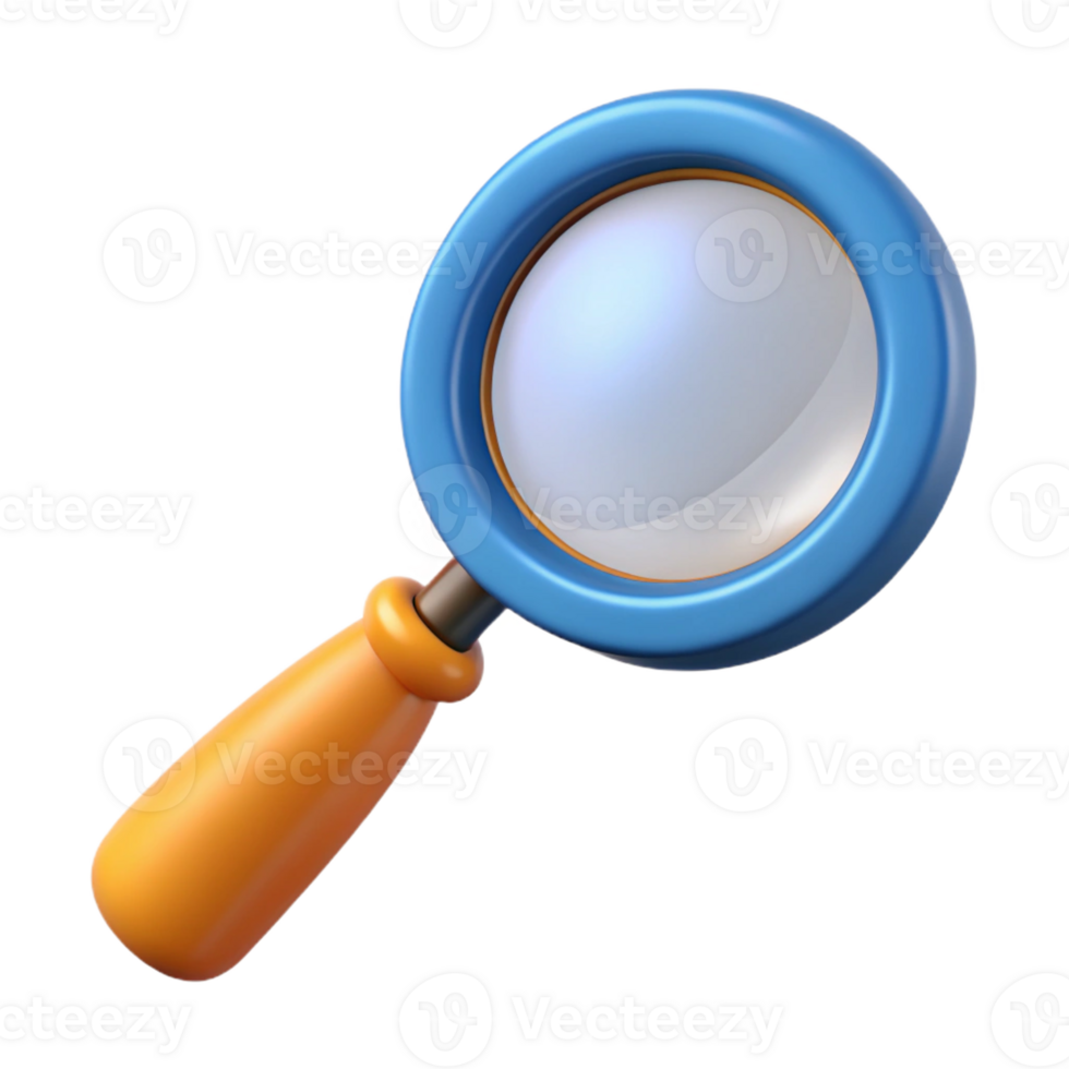 glorious mysterious nordic Hyper-specific, photorealistic isolated cutout of a vintage handheld magnifying glass with Transparent Background premium png