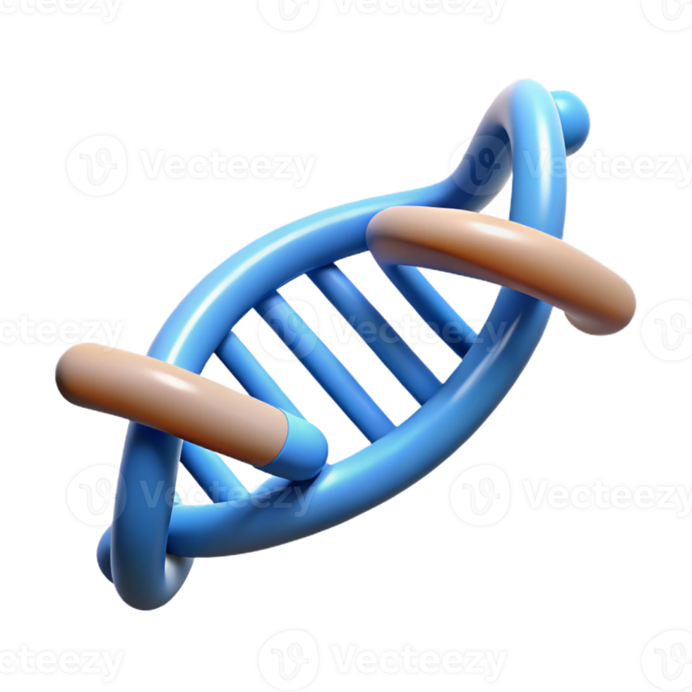 dreamy fascinating Hyper-specific professional render, isolated cutout, single DNA molecule, scientifically accurate with Transparent Background exclusive png