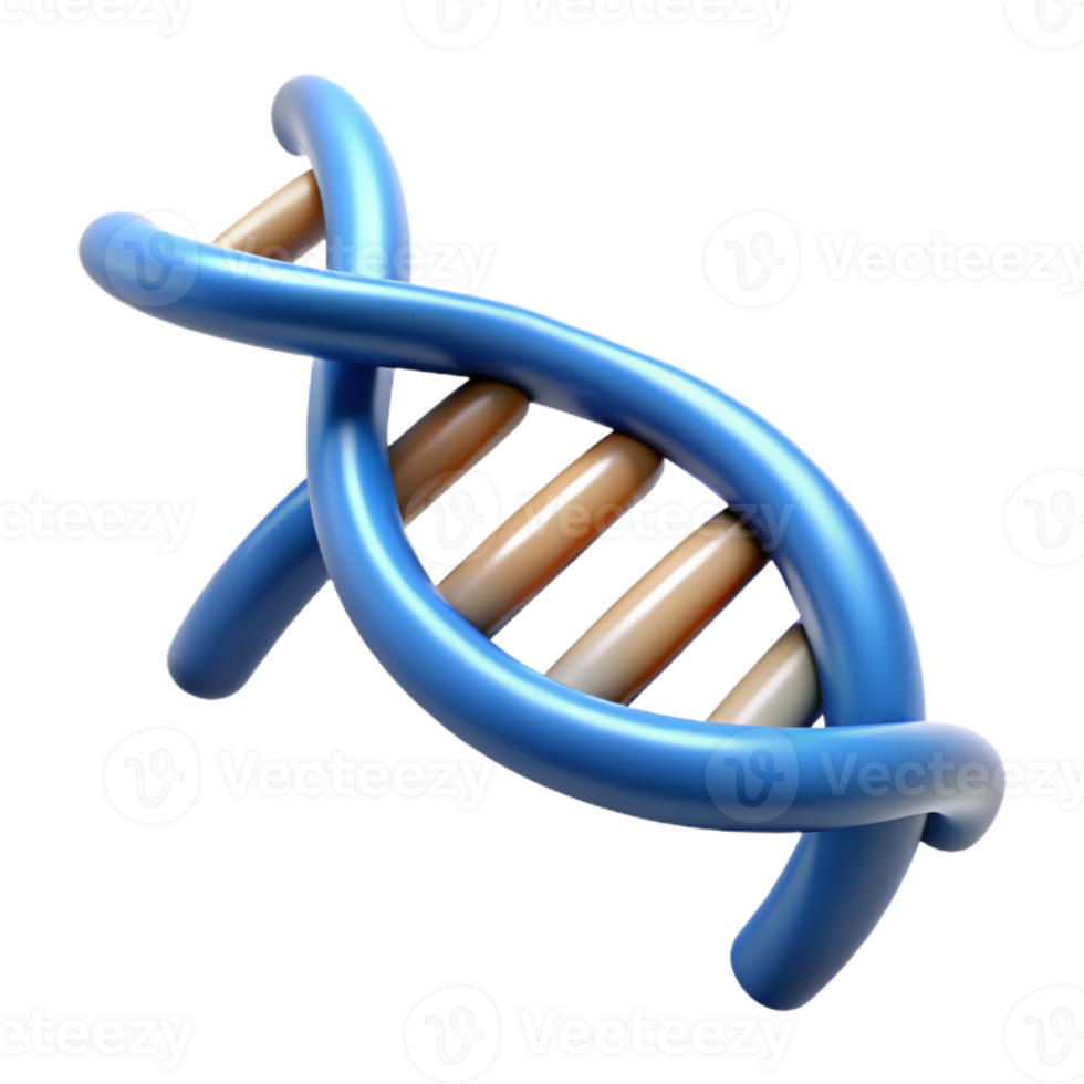 reflective impressive Biotechnology, DNA double helix with Transparent Background genuine png