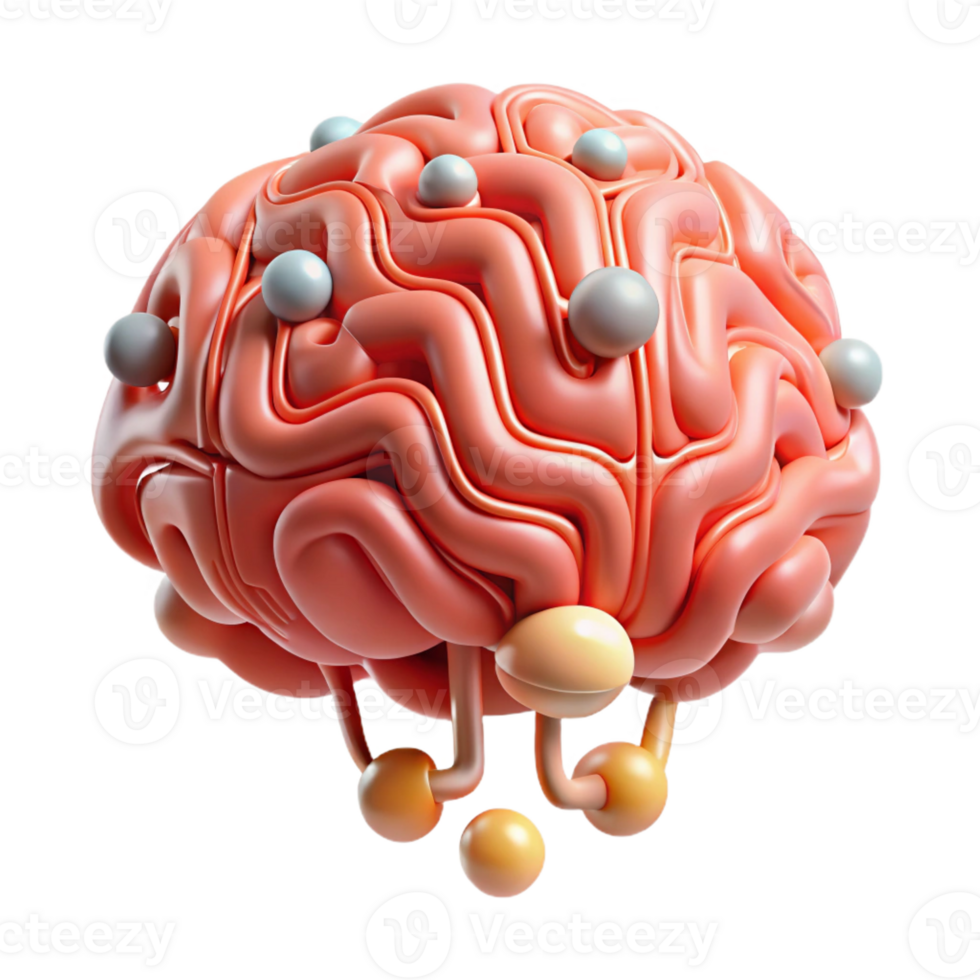exemplary industrial A human brain composed of interconnected circuit boards with Transparent Background 4K png