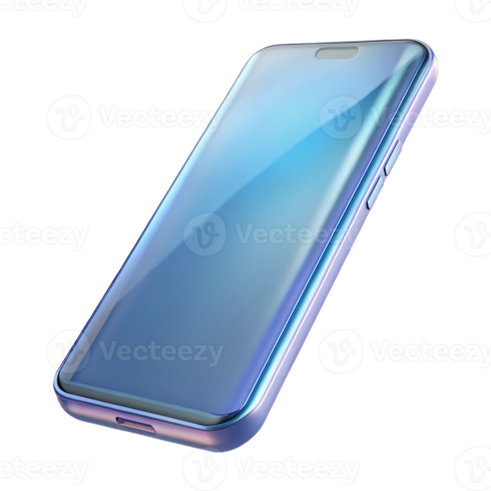 gorgeous romantic classic Photorealistic isolated cutout of a single transparent smartphone, futuristic mobile technology with Transparent Background professional png
