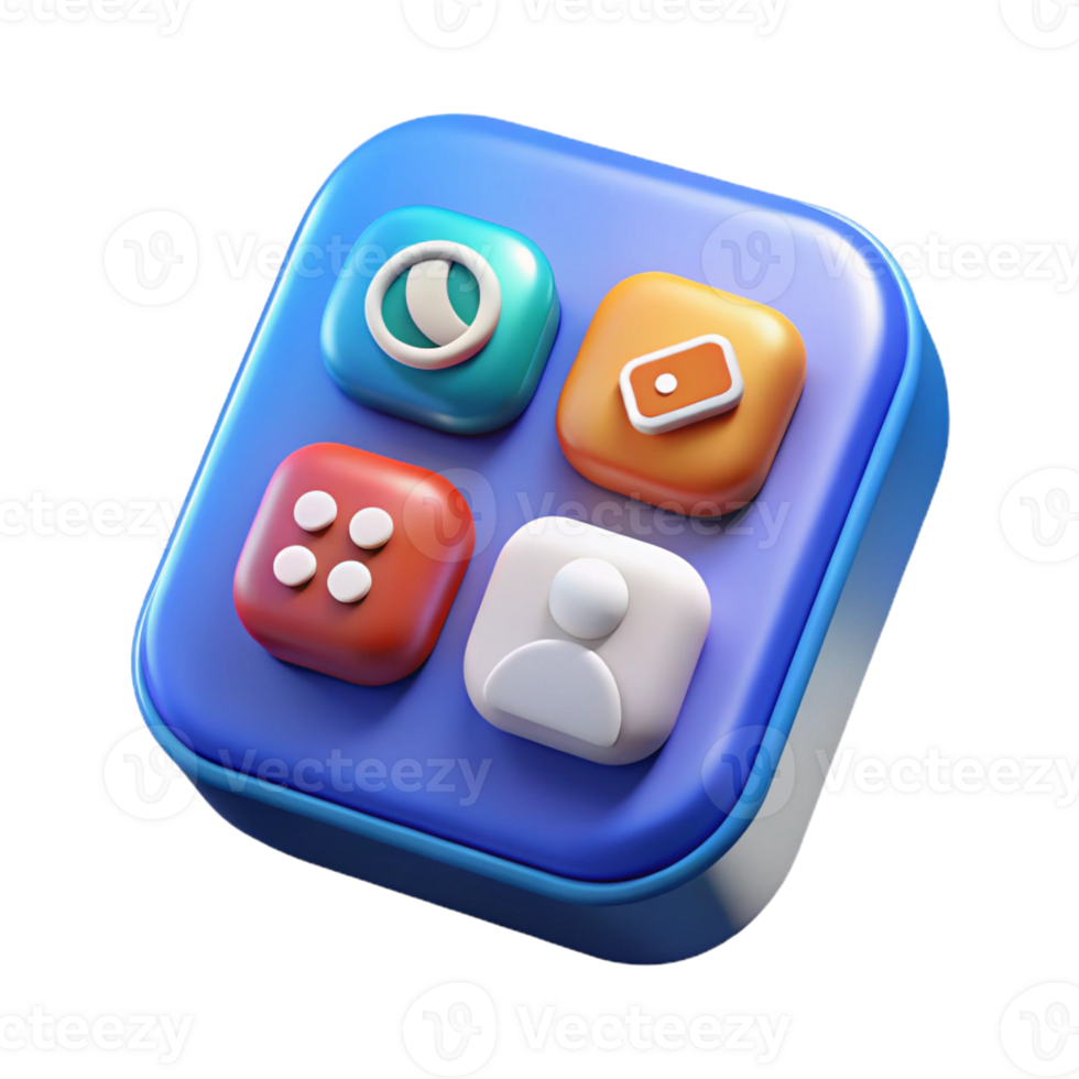 exquisite unforgettable Smartphone app icon for social media with Transparent Background png