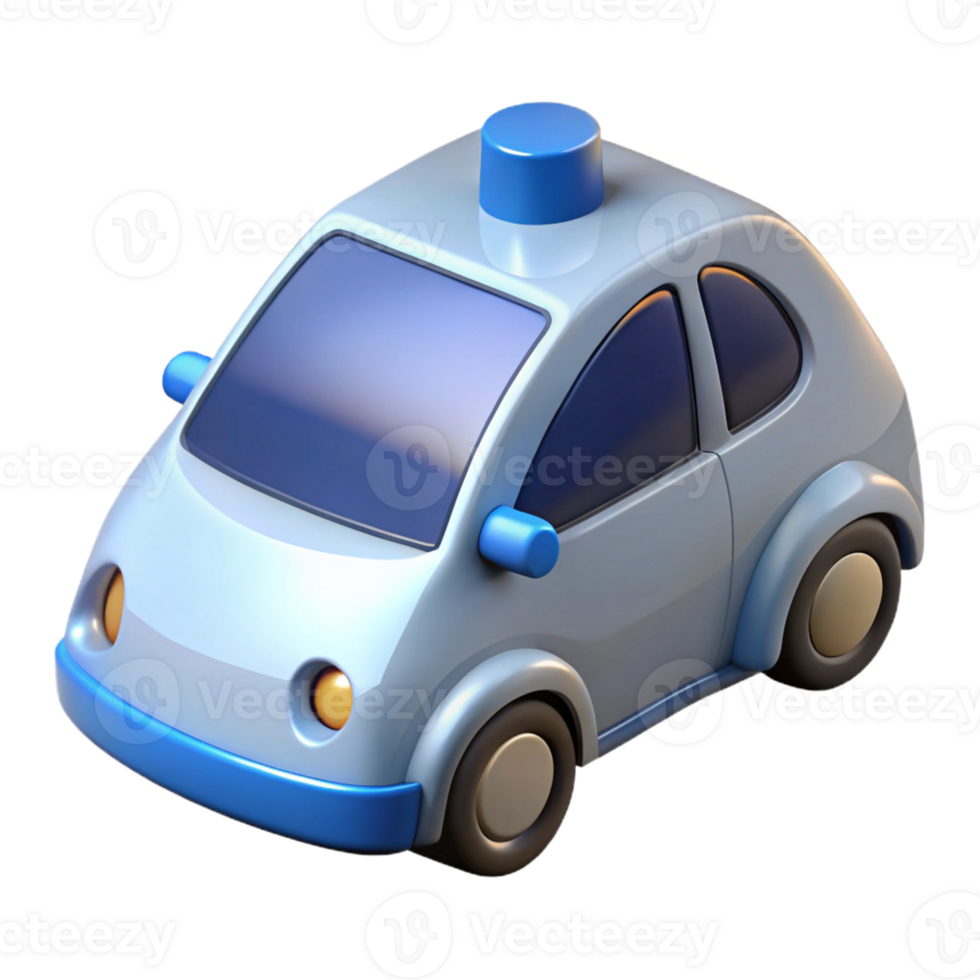 vibrant traditional Self-driving car, autonomous vehicle with Transparent Background refined png