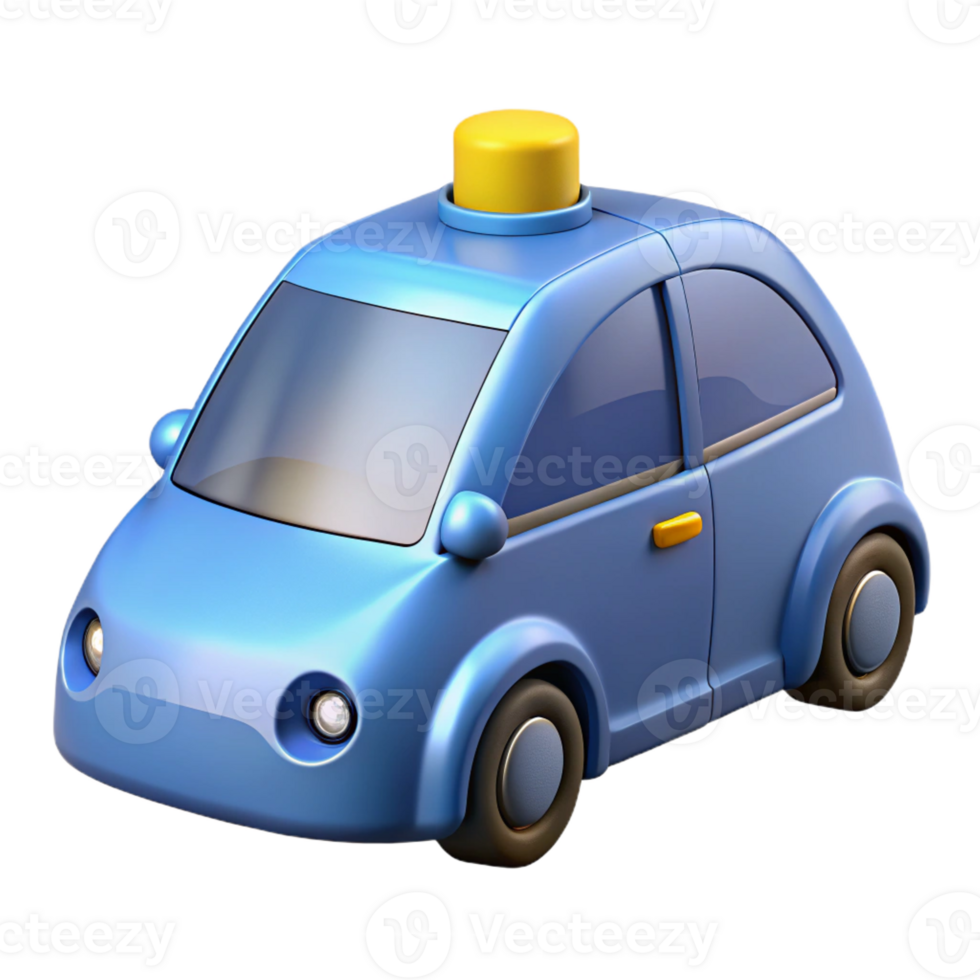 quintessential classic Self-driving car, autonomous vehicle with Transparent Background precision png