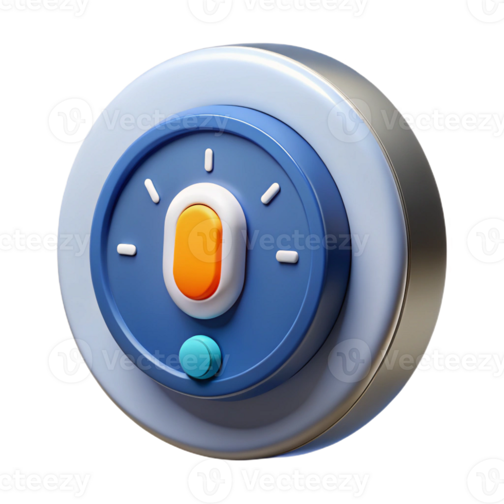 rare minimalist Ultra-detailed professional render of an isolated cutout of a smart thermostat, home automation technology with Transparent Background exclusive png