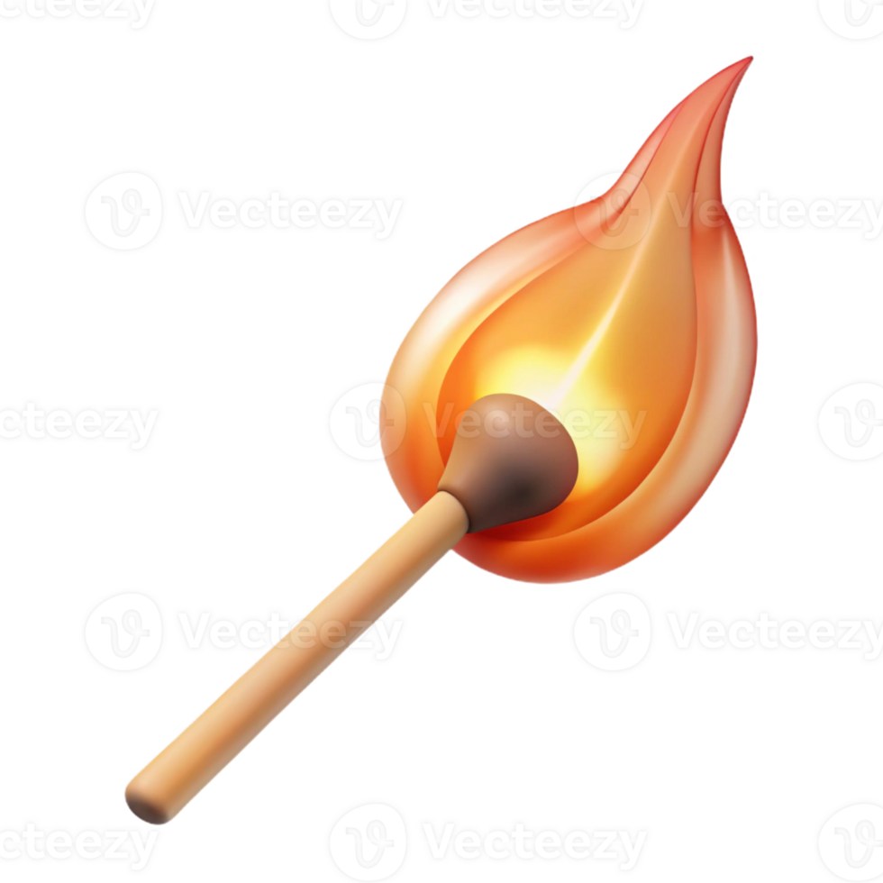 exquisite unforgettable A burning matchstick with a trail of smoke with Transparent Background png