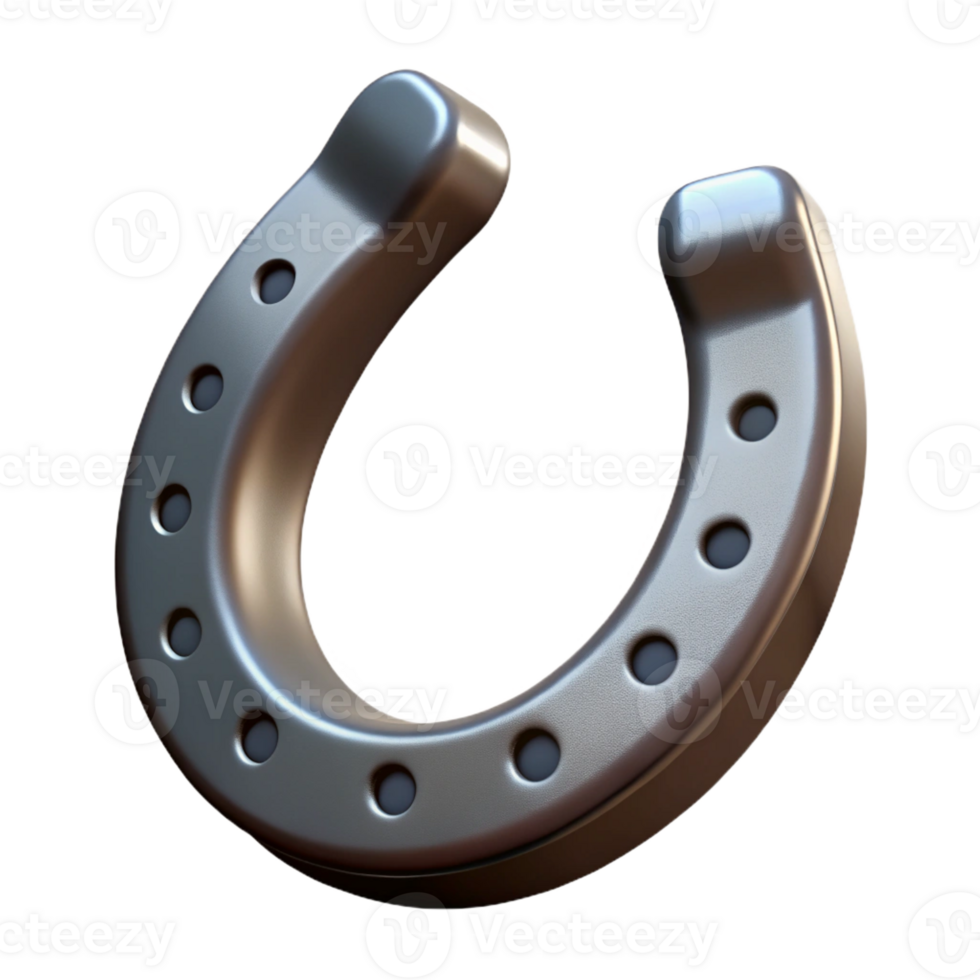joyful elegant Isolated cutout, ultra-detailed professional render of a single Centaur's horseshoe with Transparent Background detailed png
