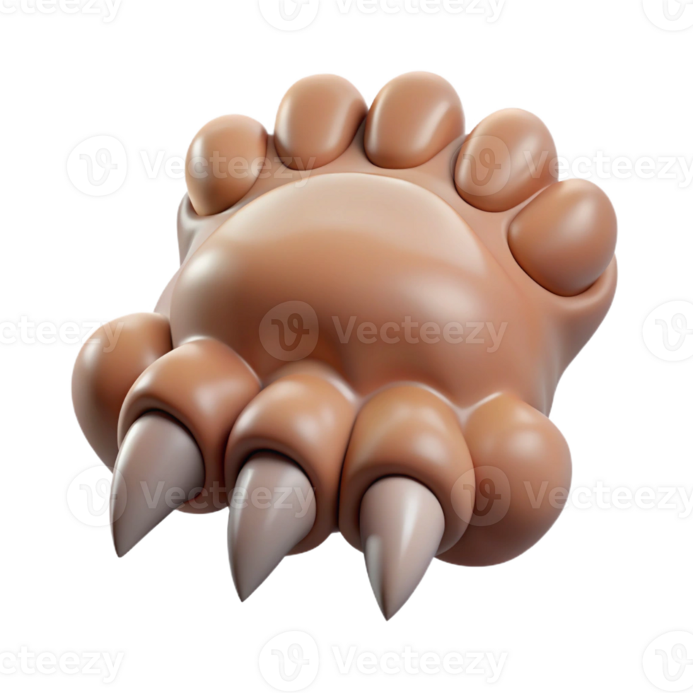 radiant classic Isolated cutout, ultra-detailed professional render of a single Sphinx's paw, clawed with Transparent Background ultra HD png