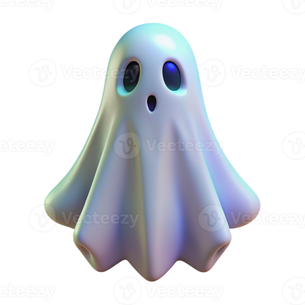fascinating urban A spooky ghost, translucent form, ethereal glow with Transparent Background precision png