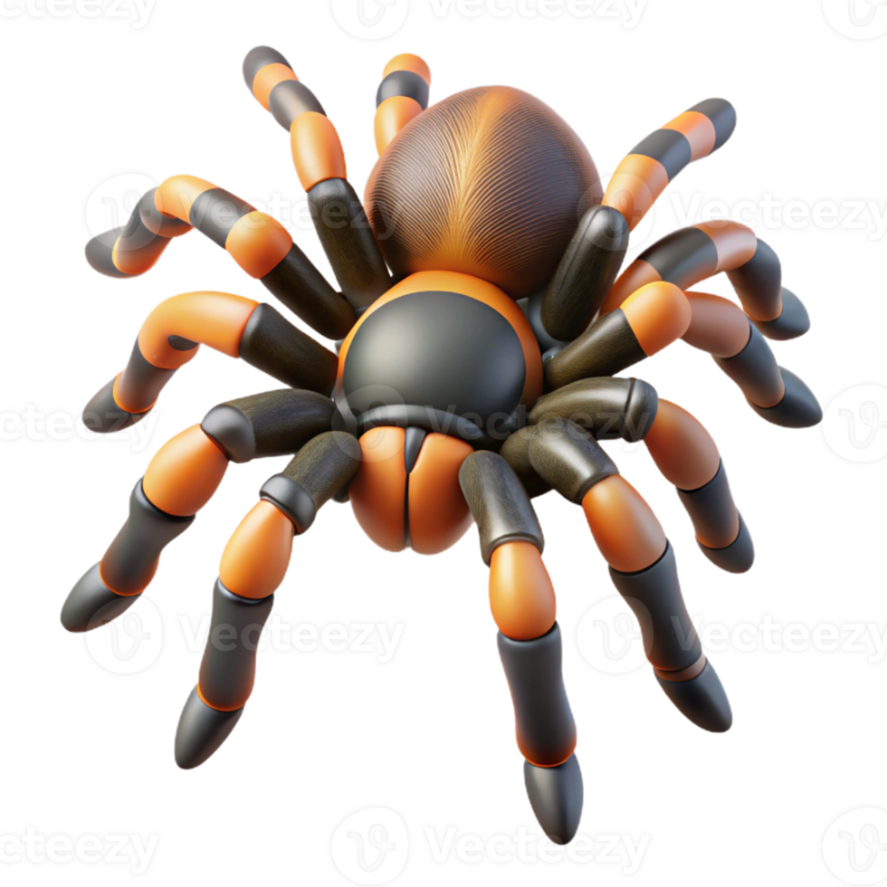 beautiful energetic coastal Hyper-specific, isolated cutout, concept art style professional render of a single tarantula with Transparent Background crisp png