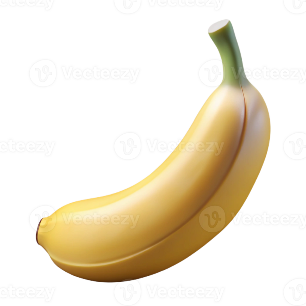 wonderful rare Photorealistic, ultra-detailed render of a single fruit, banana, peeled, isolated cutout with Transparent Background png