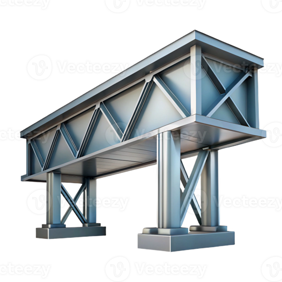 tranquil splendid Bridge beam steel construction, with Transparent Background ultra HD png