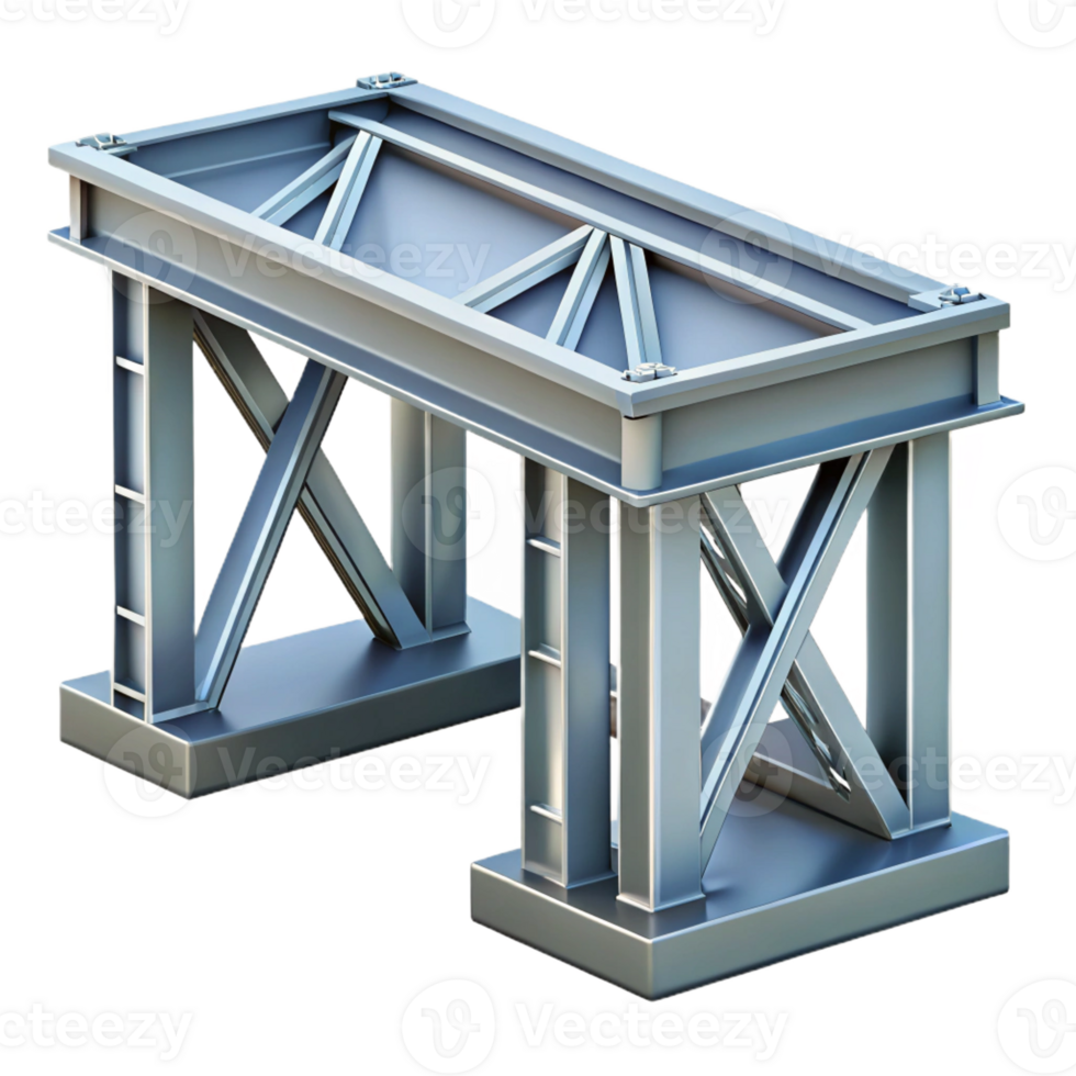 magnificent standout Bridge beam steel construction, with Transparent Background png