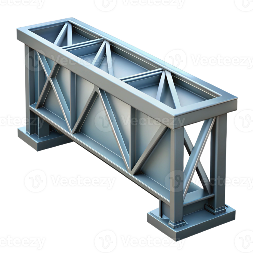 mesmerizing remarkable Bridge beam steel construction, with Transparent Background png