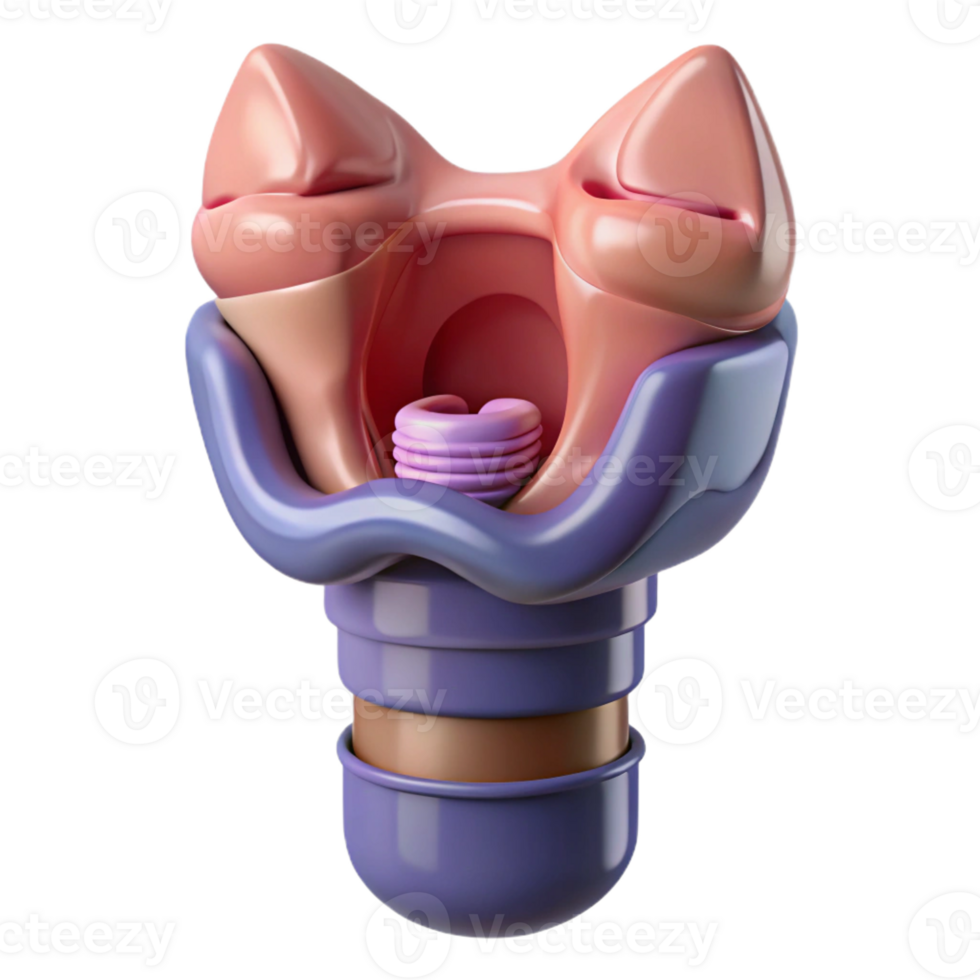iconic futuristic Isolated cutout, ultra-detailed, biomechanical larynx with enhanced vocalization capabilities with Transparent Background precision png