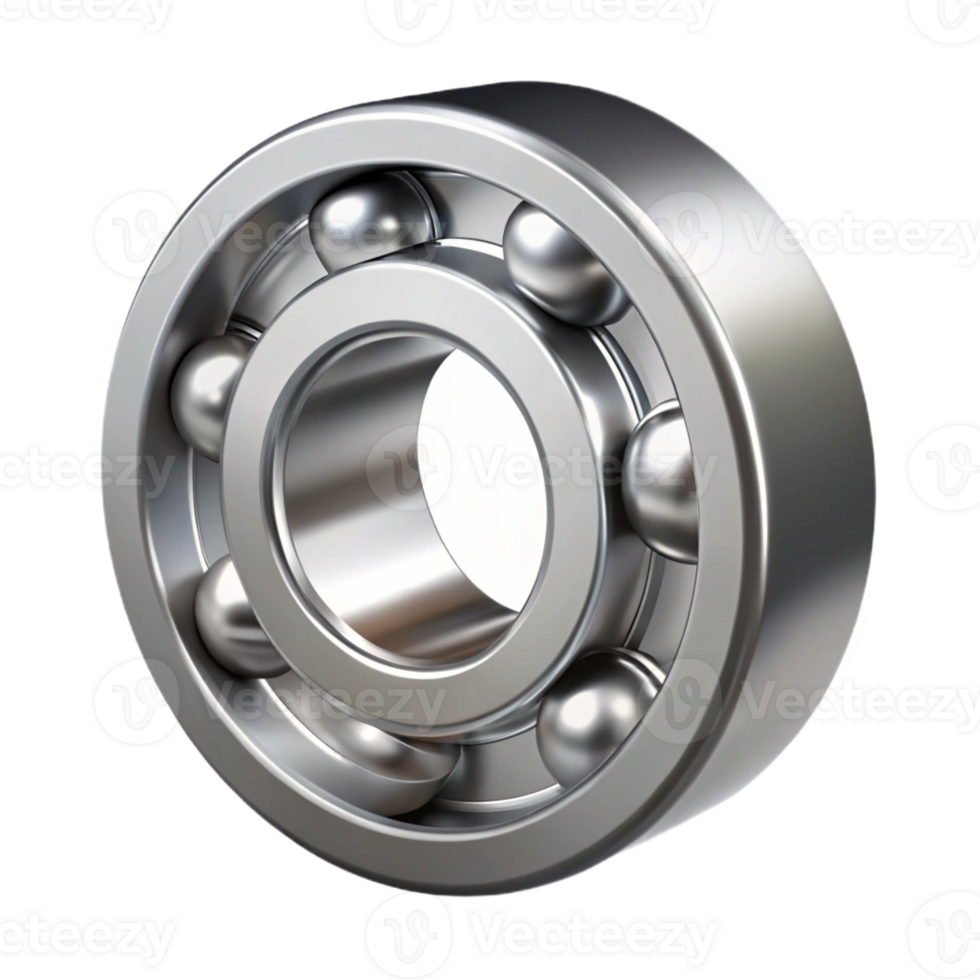 impressive creative Ultra-detailed, professional render, isolated cutout of a single steel ball bearing, hyper-specific with Transparent Background artisan png