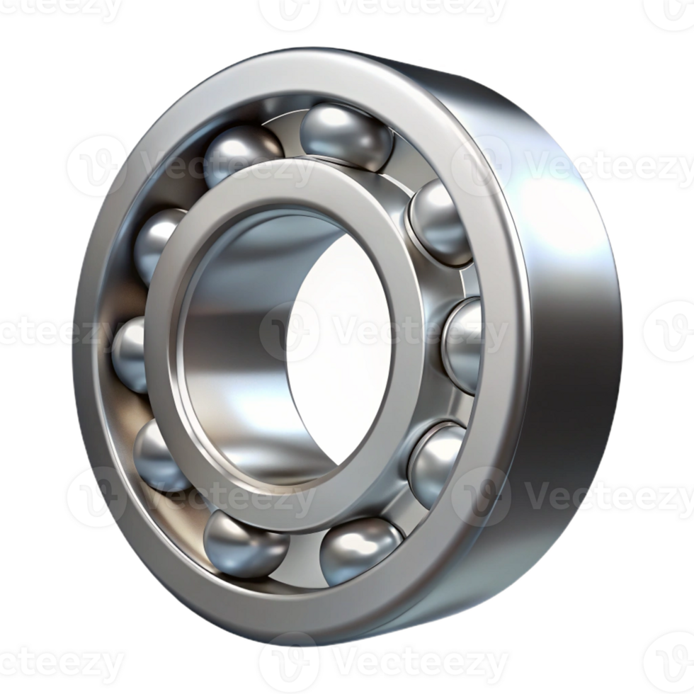 elegant peaceful modern Ultra-detailed, professional render, isolated cutout of a single steel ball bearing, hyper-specific with Transparent Background artisan png