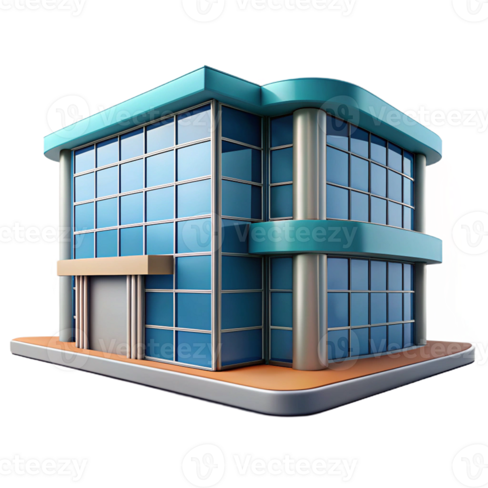 spectacular unforgettable Building facade modern design, with Transparent Background png