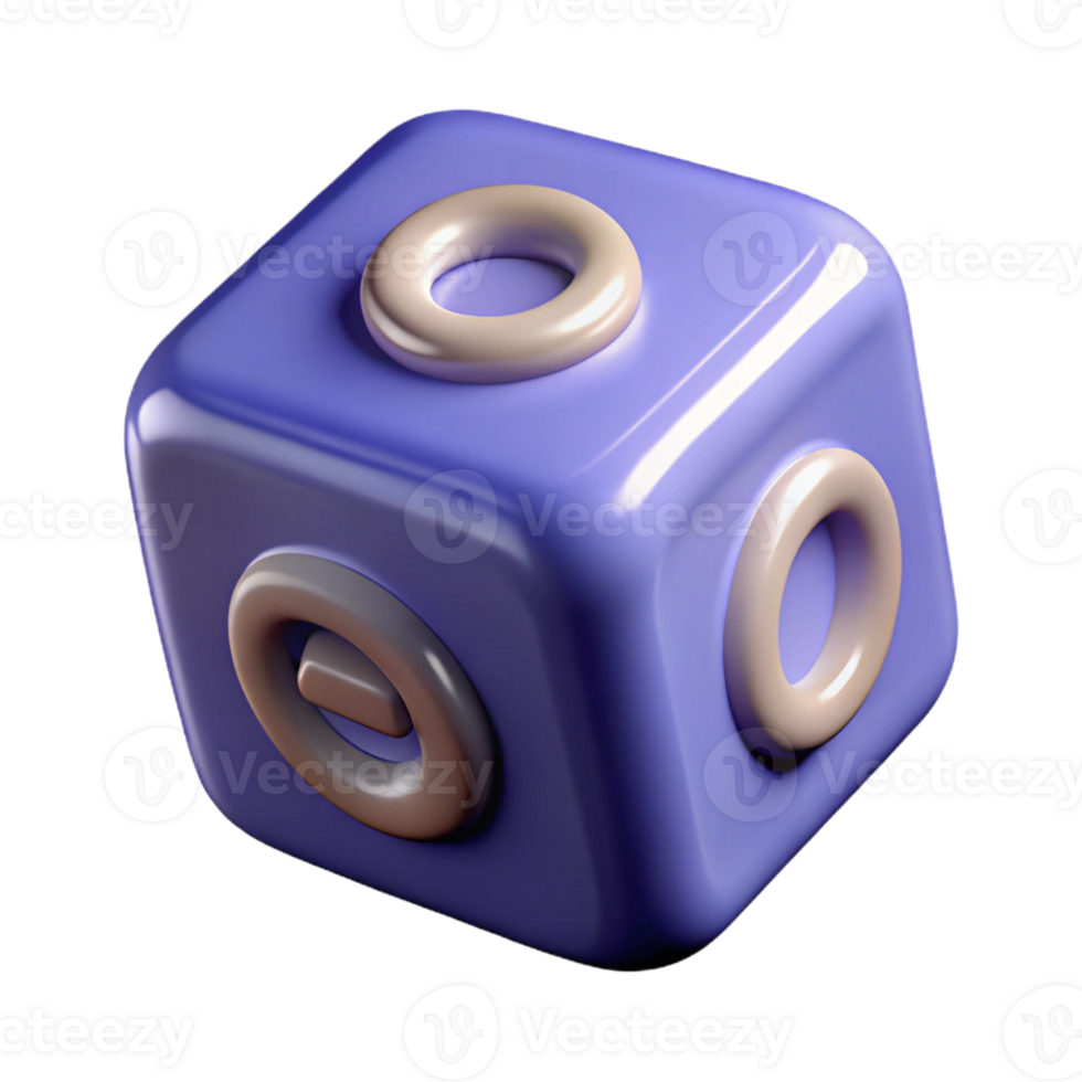 notable classic Professional render, isolated cutout of a single dice, showing the number five, ultra-detailed with Transparent Background authentic png