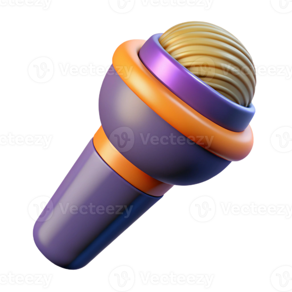 enchanting bold renaissance An abstract, stylized microphone with Transparent Background masterfully captured png