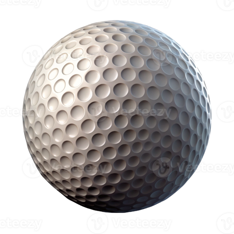 enchanting whimsical geometric Professional render, isolated cutout, hyper-specific, single golf ball with Transparent Background professional png