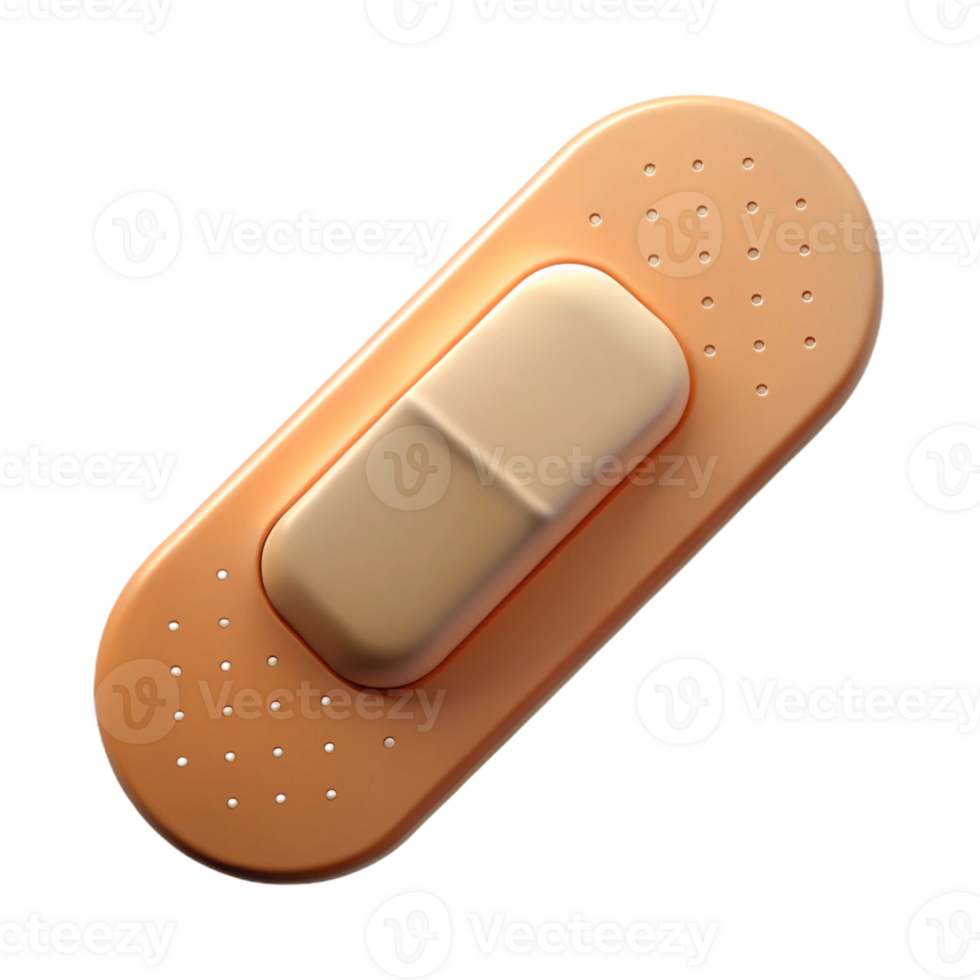 gorgeous intense nordic Professional render, isolated cutout, hyper-specific, single bandaid, beige with Transparent Background flawless png